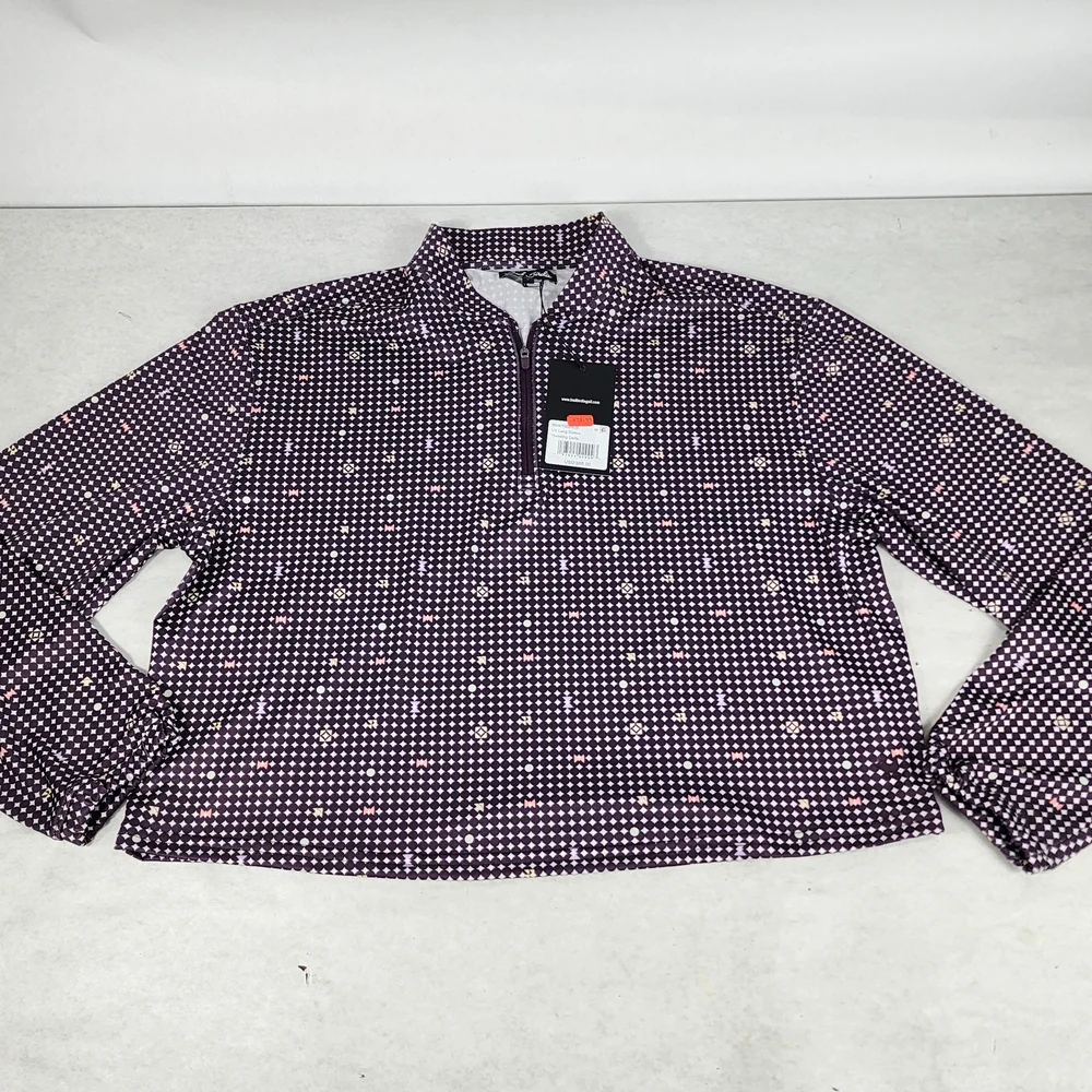 Bad Birdie Purple and White Patterned Polo - Picture 2 of 6